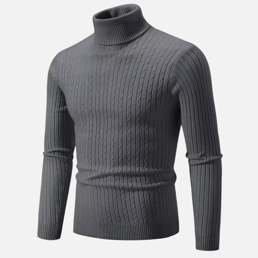 Alpine Ribbed Turtleneck Sweater