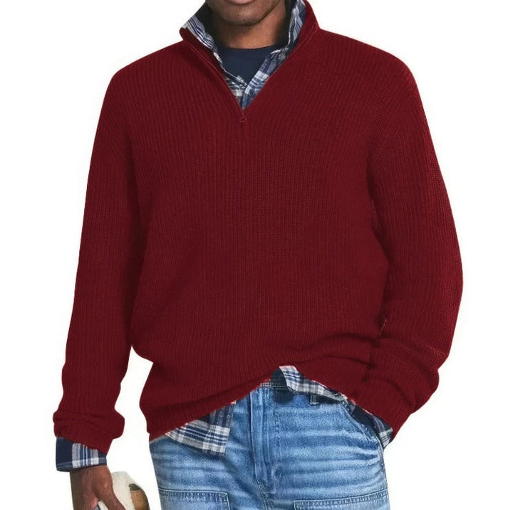 Finn Essential Zip-Collar Sweater