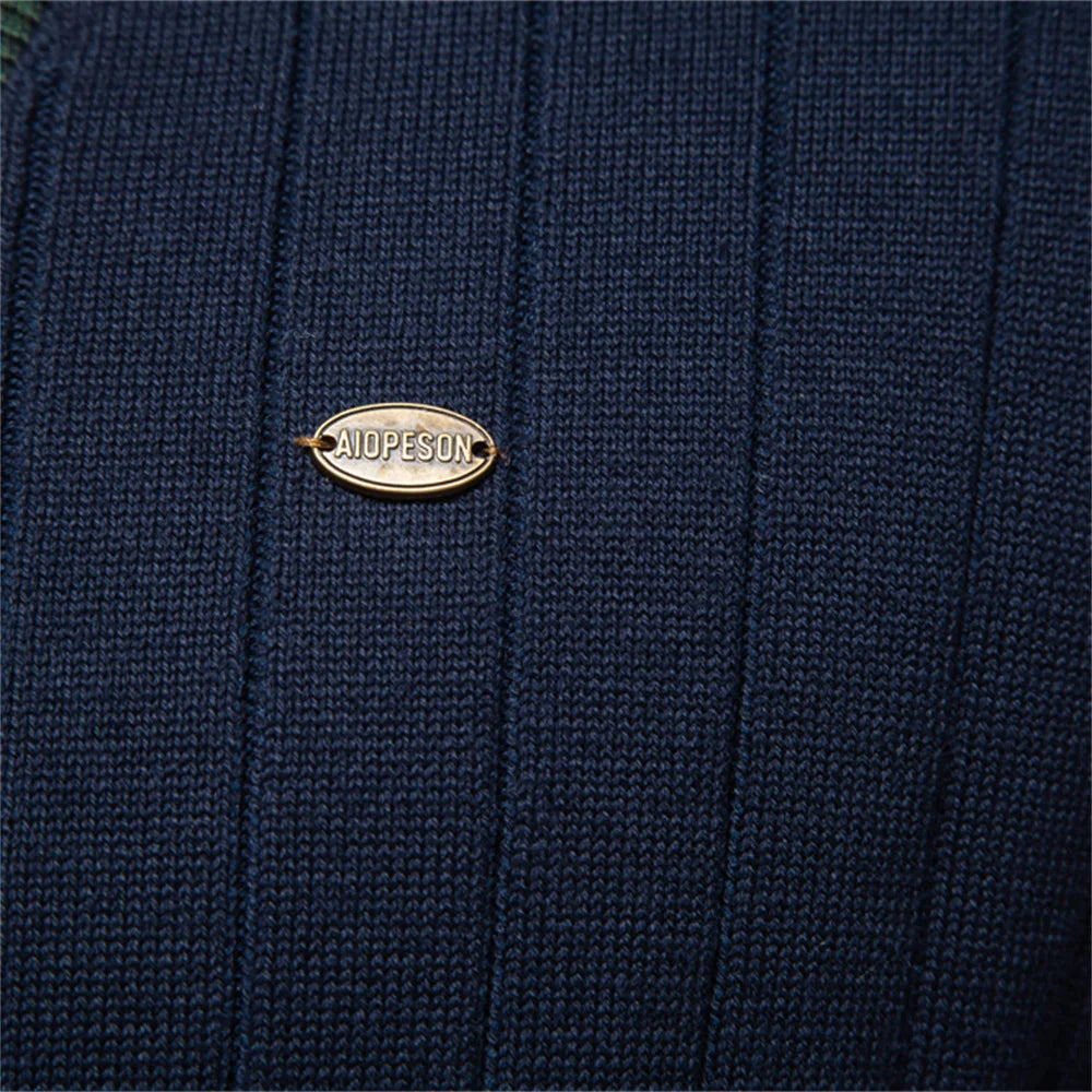 James V-Neck Button-Up Sweater