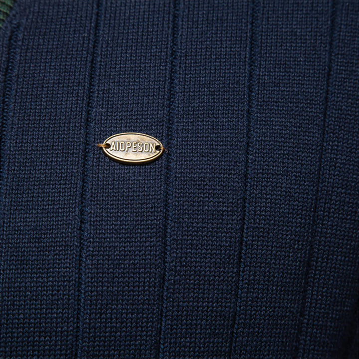 James V-Neck Button-Up Sweater