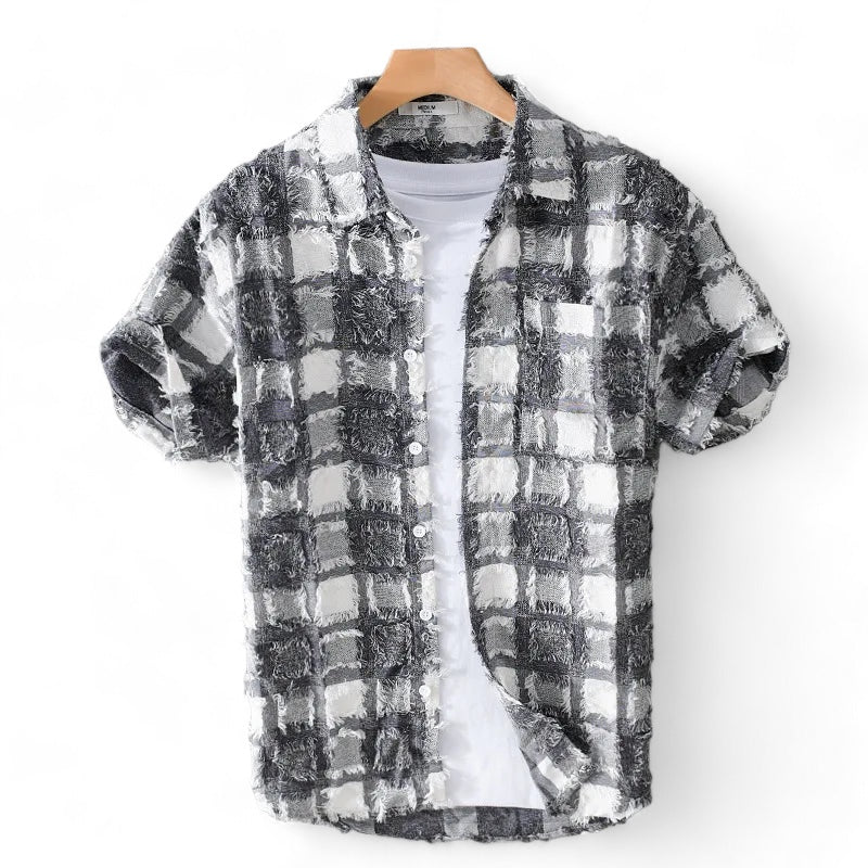 Milano Frayed Edge Checkered Shirt