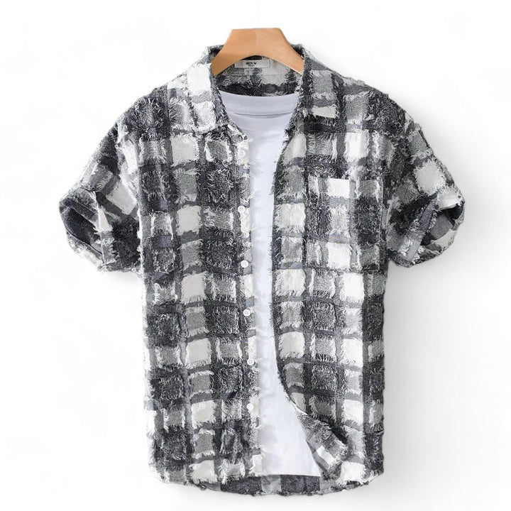 Milano Frayed Edge Checkered Shirt