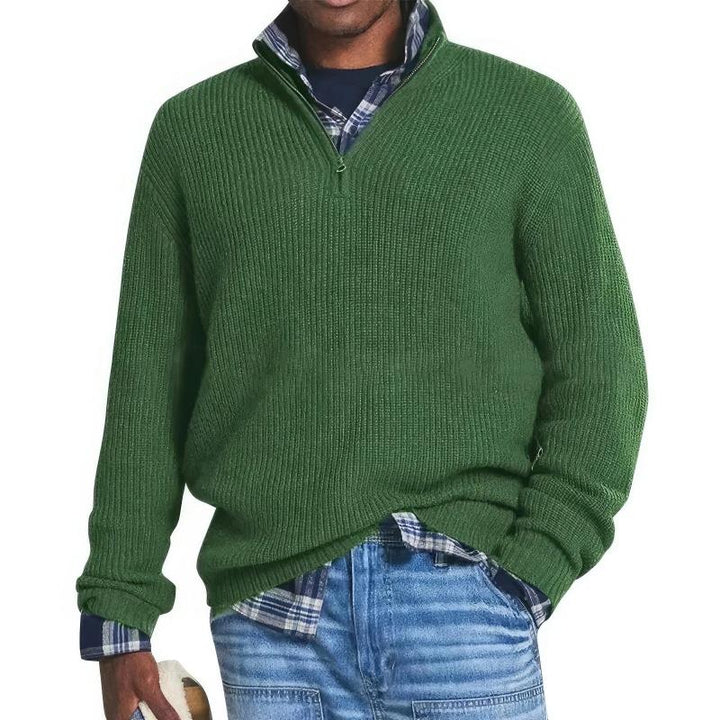 Finn Essential Zip-Collar Sweater