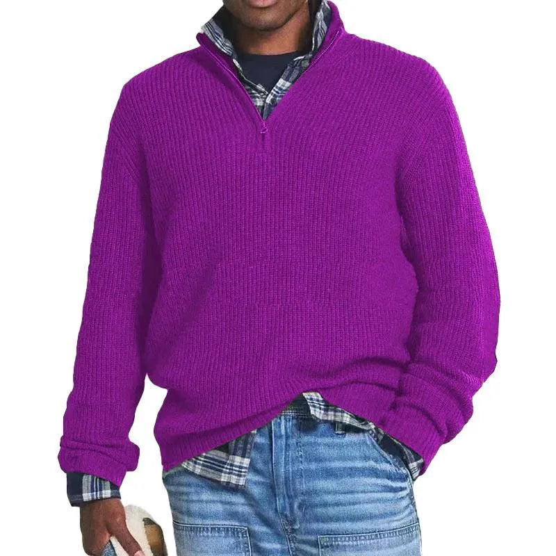 Finn Essential Zip-Collar Sweater