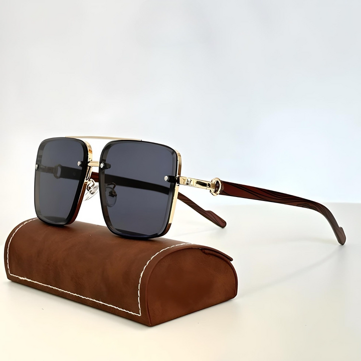 Bruno Gold-Framed Classic Shades