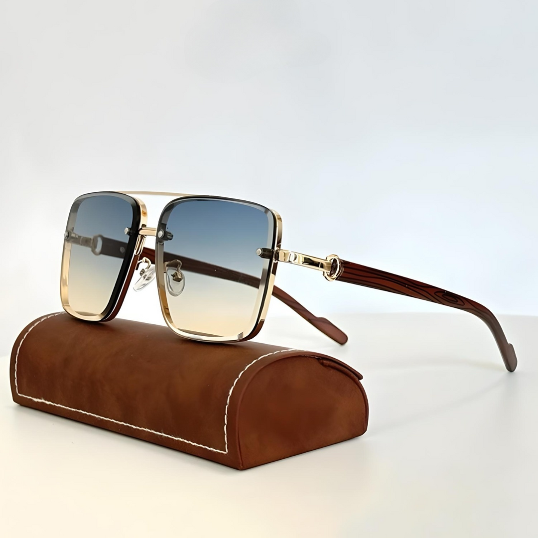 Bruno Gold-Framed Classic Shades
